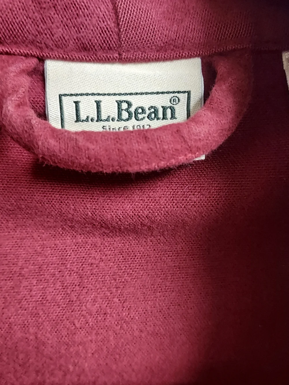 Men's: LL.Bean 3 Pocket Long Robe - Burgundy Brushed Flannel 100% Cotton. XLT